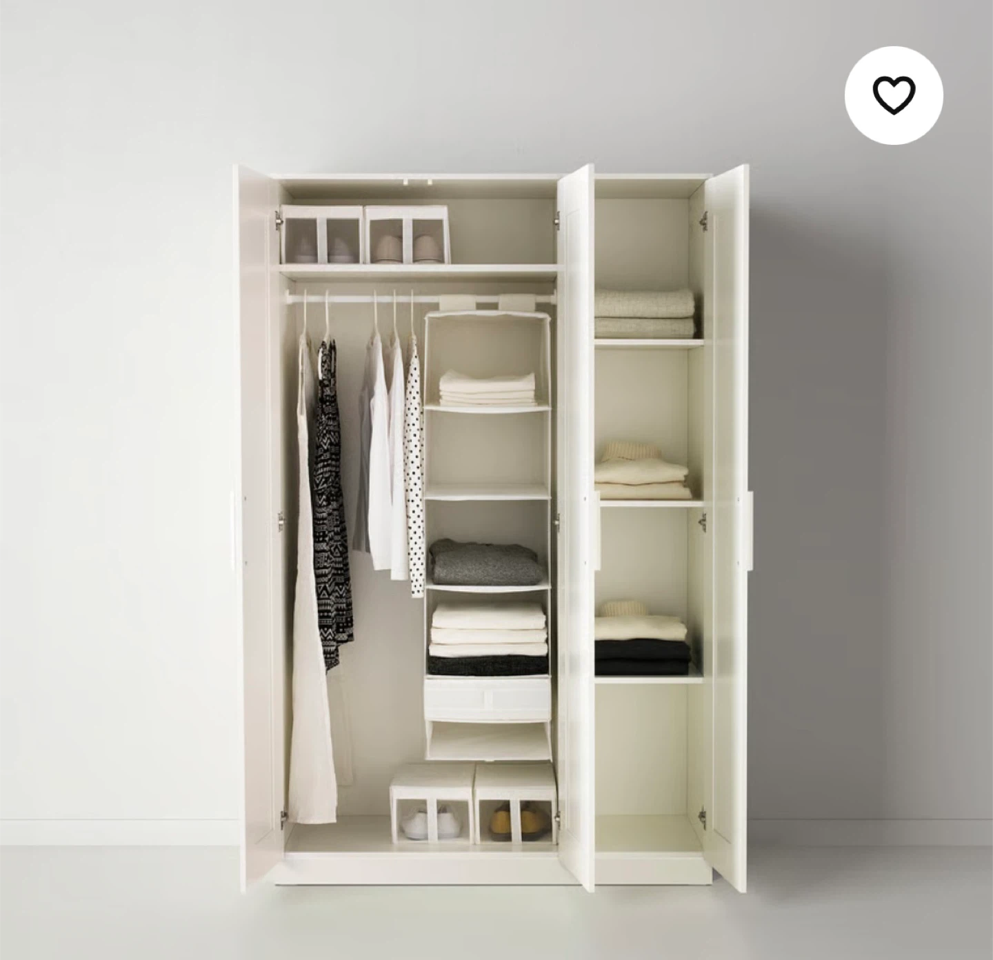 IKEA Brimnes Wardrobe - White, 46" Wide - photo 2