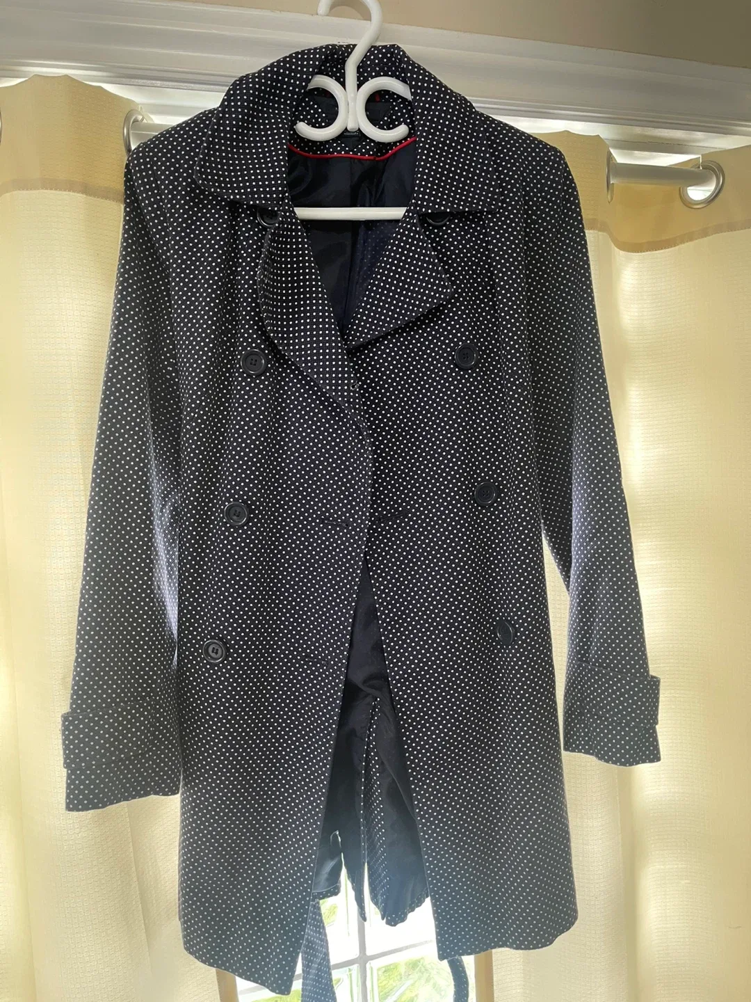 Tommy Hilfiger Polka Dot Trench Coat - Size M image indicator(4)