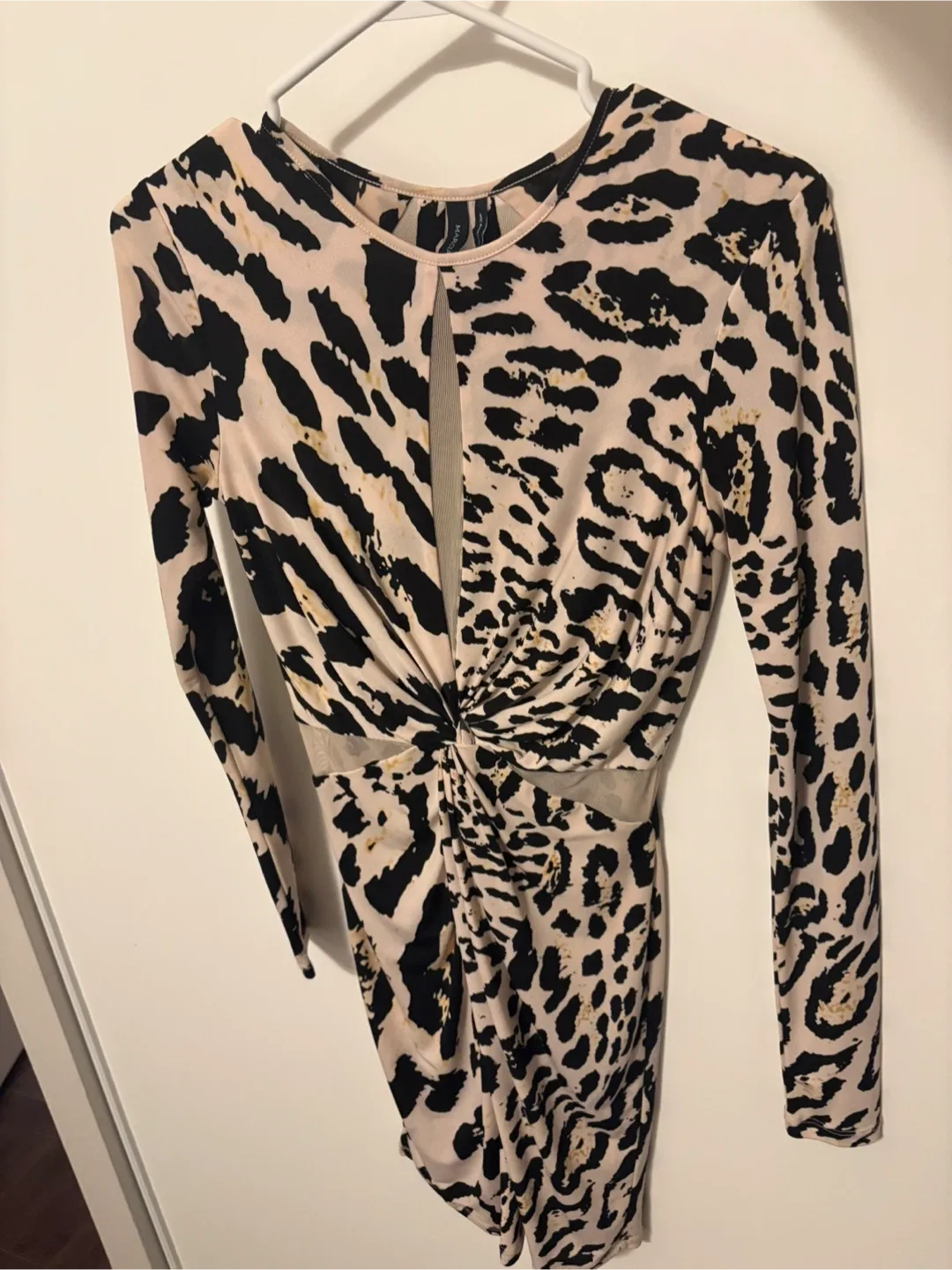 Marciano XS Leopard Print Long Sleeve Dress thumbnail