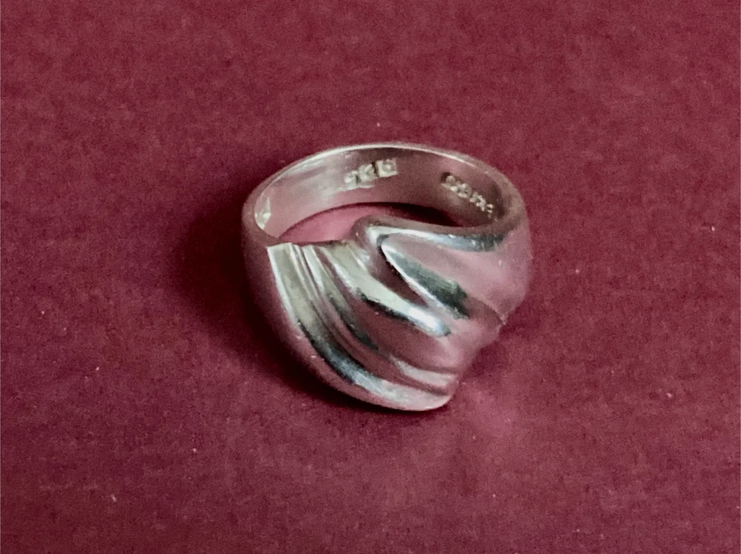 Gorgeous vintage sterling silver ring Mexico 925 image indicator(2)