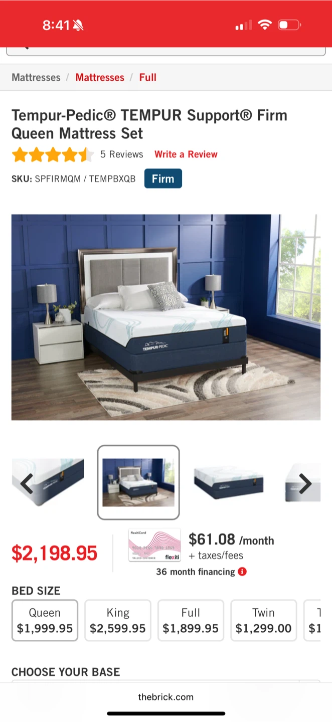Tempur-Pedic TEMPUR-Support Firm Queen Mattress Set - photo 3