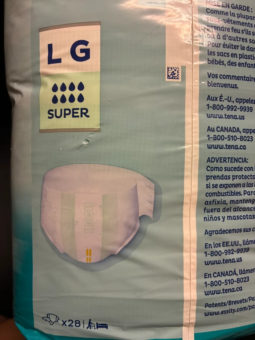 NIP TENA ProSkin Briefs, Large, Super Absorbancy - 28 Count image indicator(3)