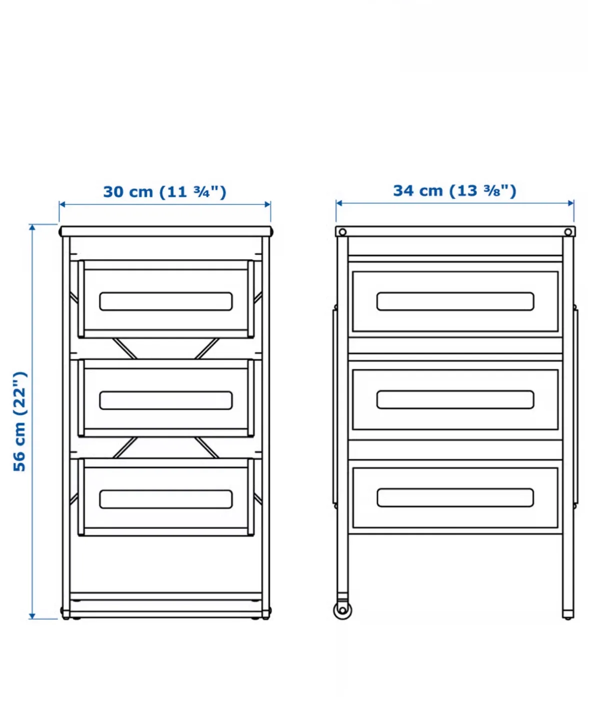 IKEA LENNART Drawer Unit - White image indicator(3)