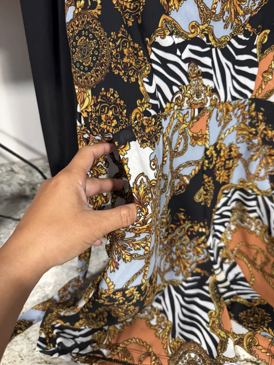 Fashion Dress with Chain and Zebra Print - photo 5