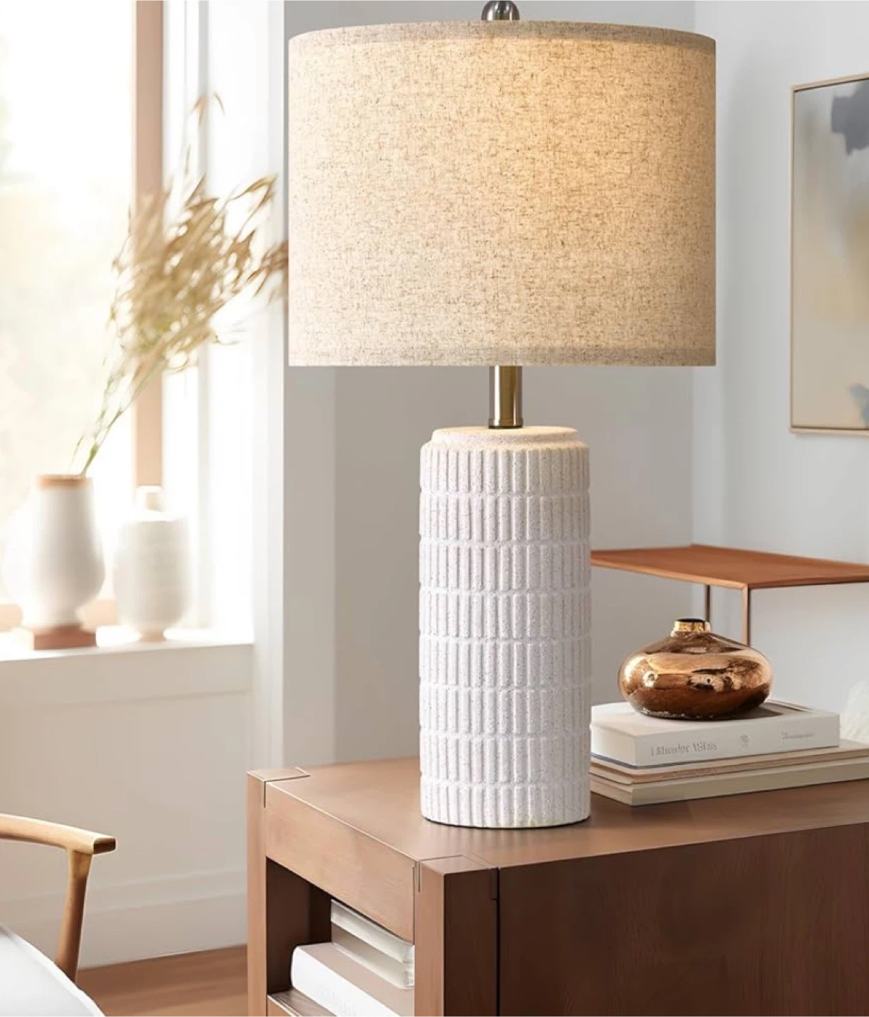 PoKat 23” table lamp white ceramic- NEW - photo 2