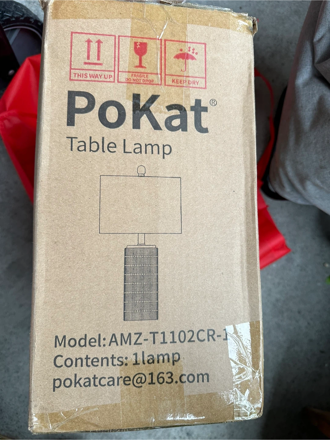 PoKat 23” table lamp white ceramic- NEW - photo 5