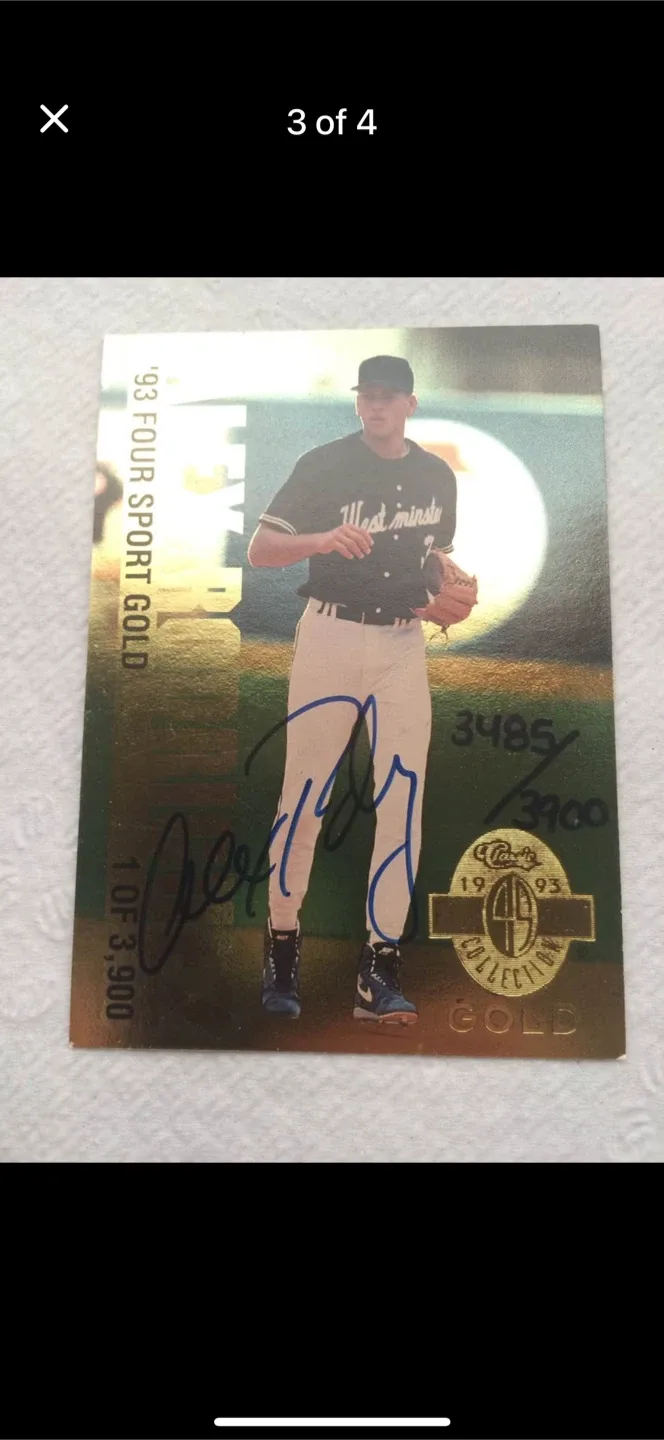 1993 Four Sport Gold Autographed Card image indicator(3)