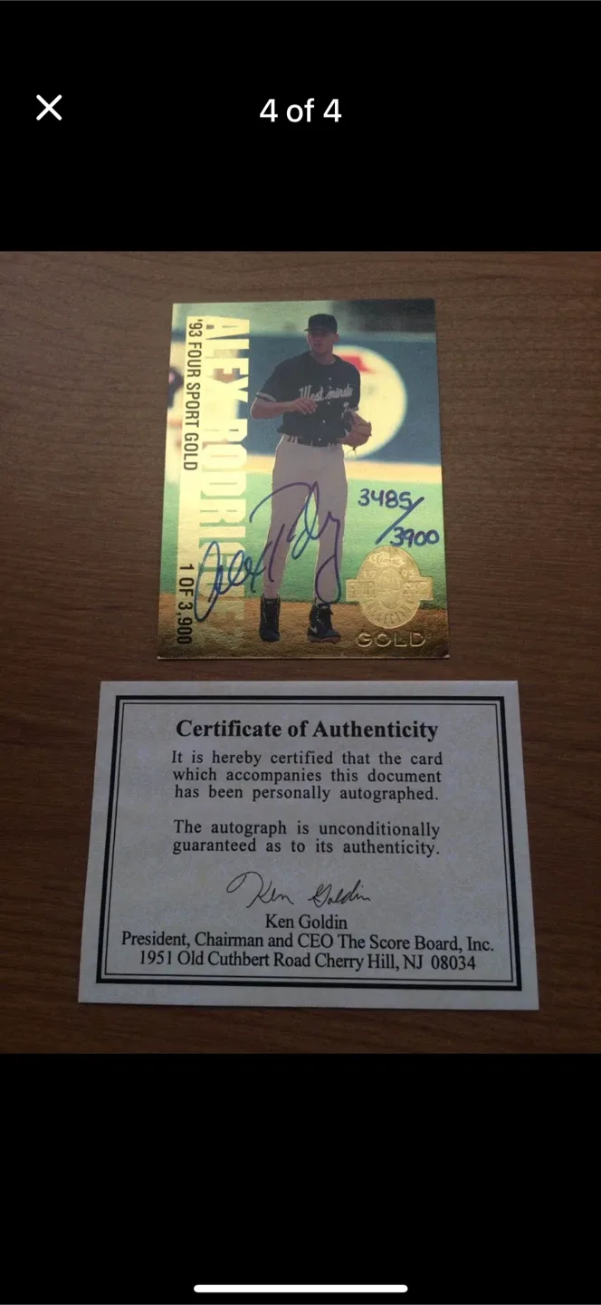 1993 Four Sport Gold Autographed Card thumbnail