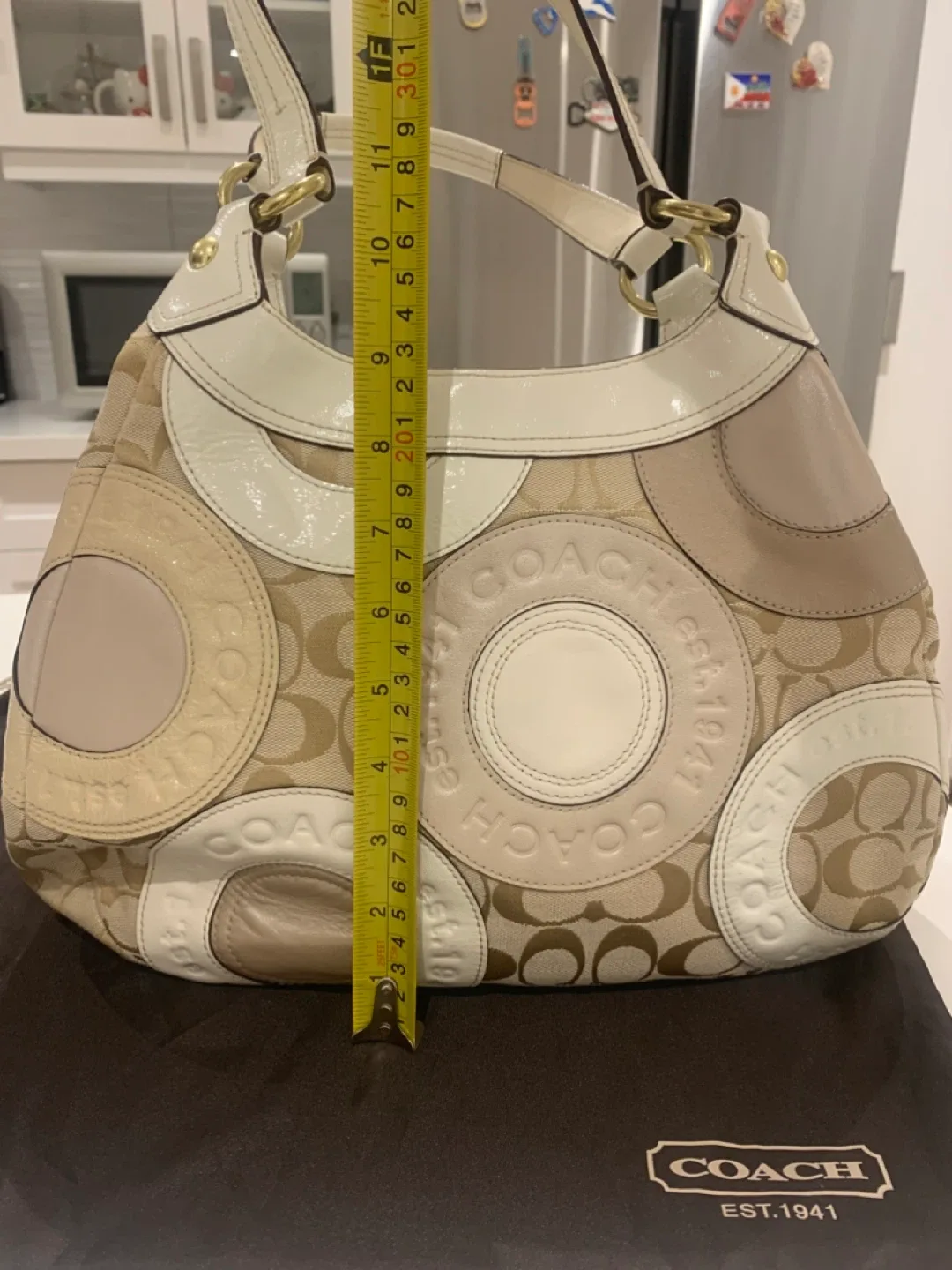 💛 Preloved Coach Patchwork Shoulder Bag  💛 image indicator(6)