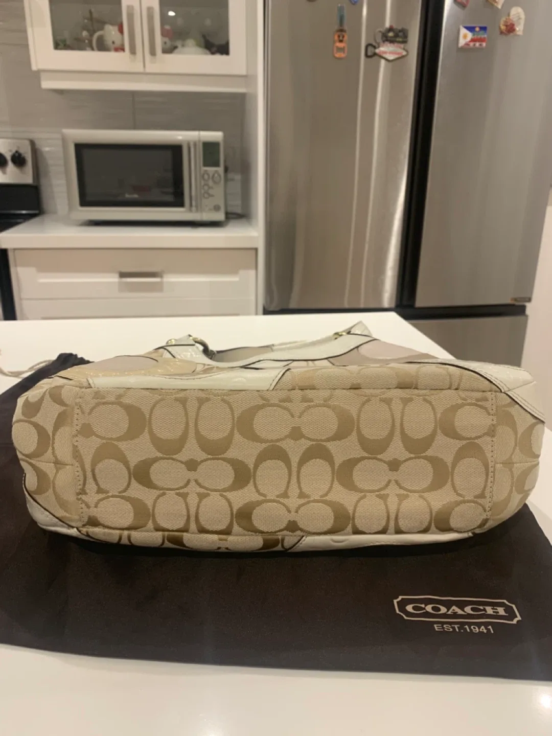 💛 Preloved Coach Patchwork Shoulder Bag  💛 image indicator(8)