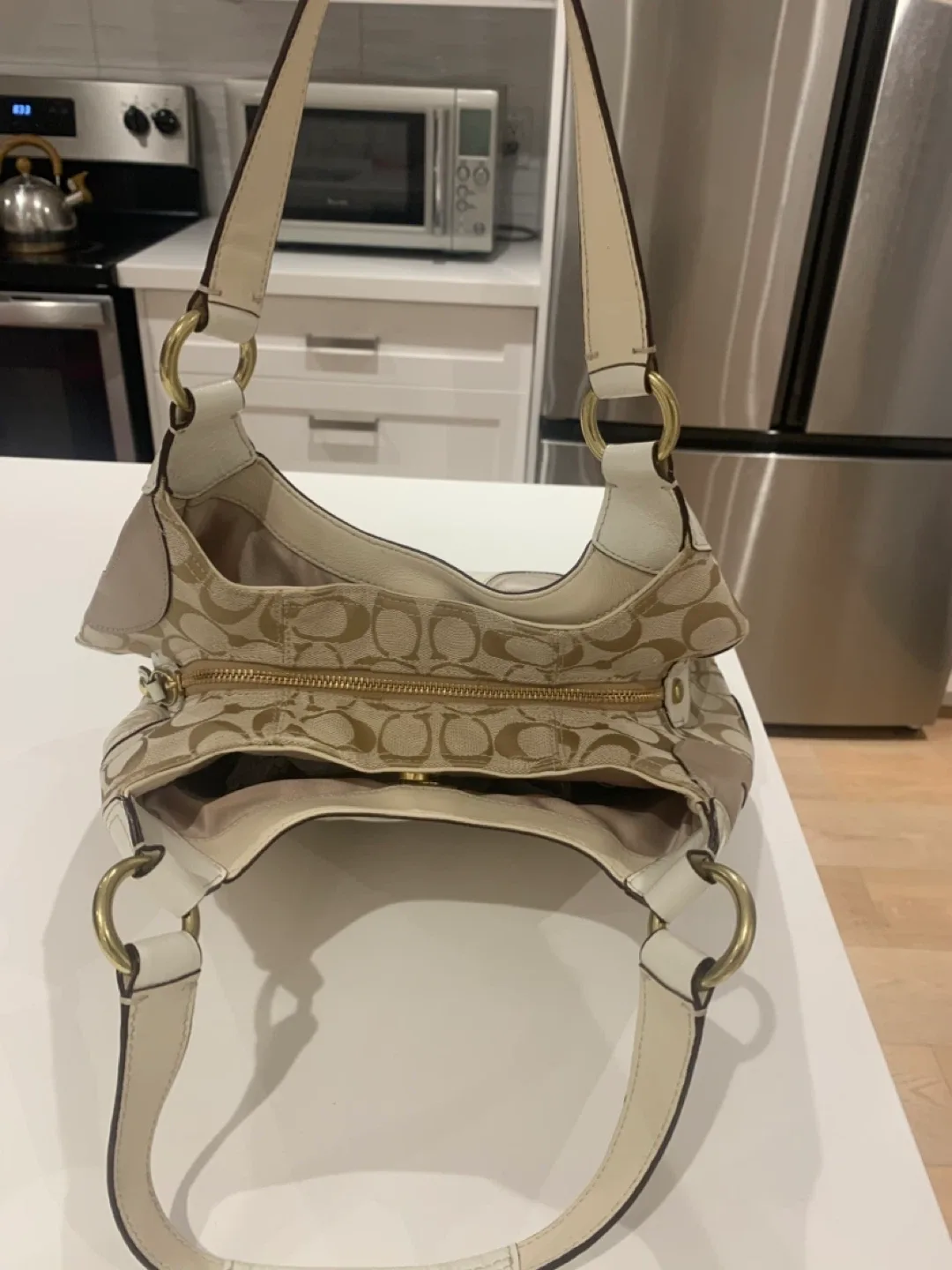 💛 Preloved Coach Patchwork Shoulder Bag  💛 image indicator(10)