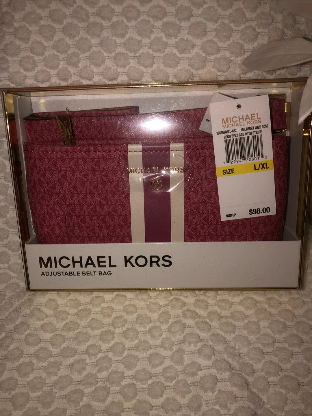 New Michael Kors L/XL Adjustable Belt Bag thumbnail