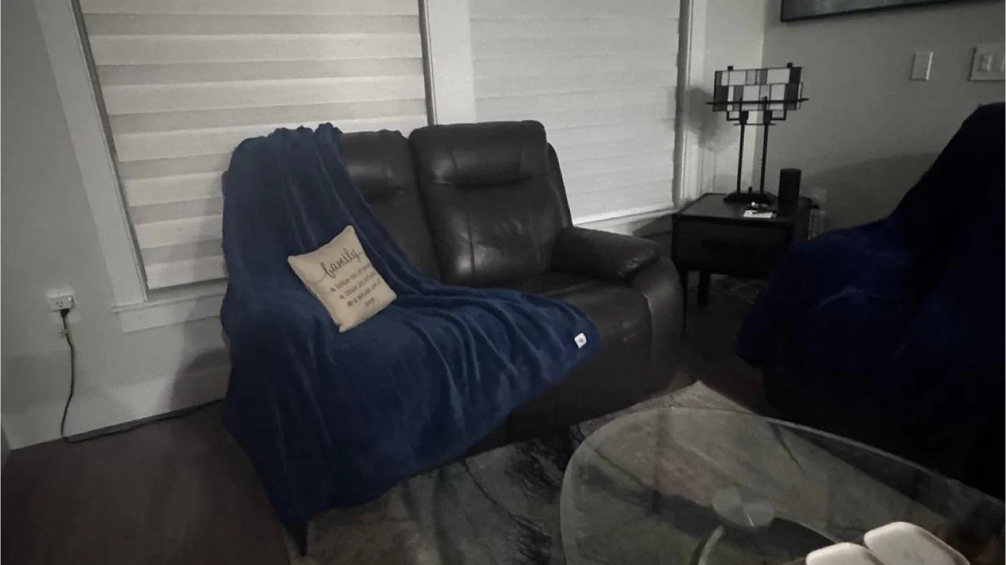 Leather Reclining Sofa - Gently Used image indicator(2)