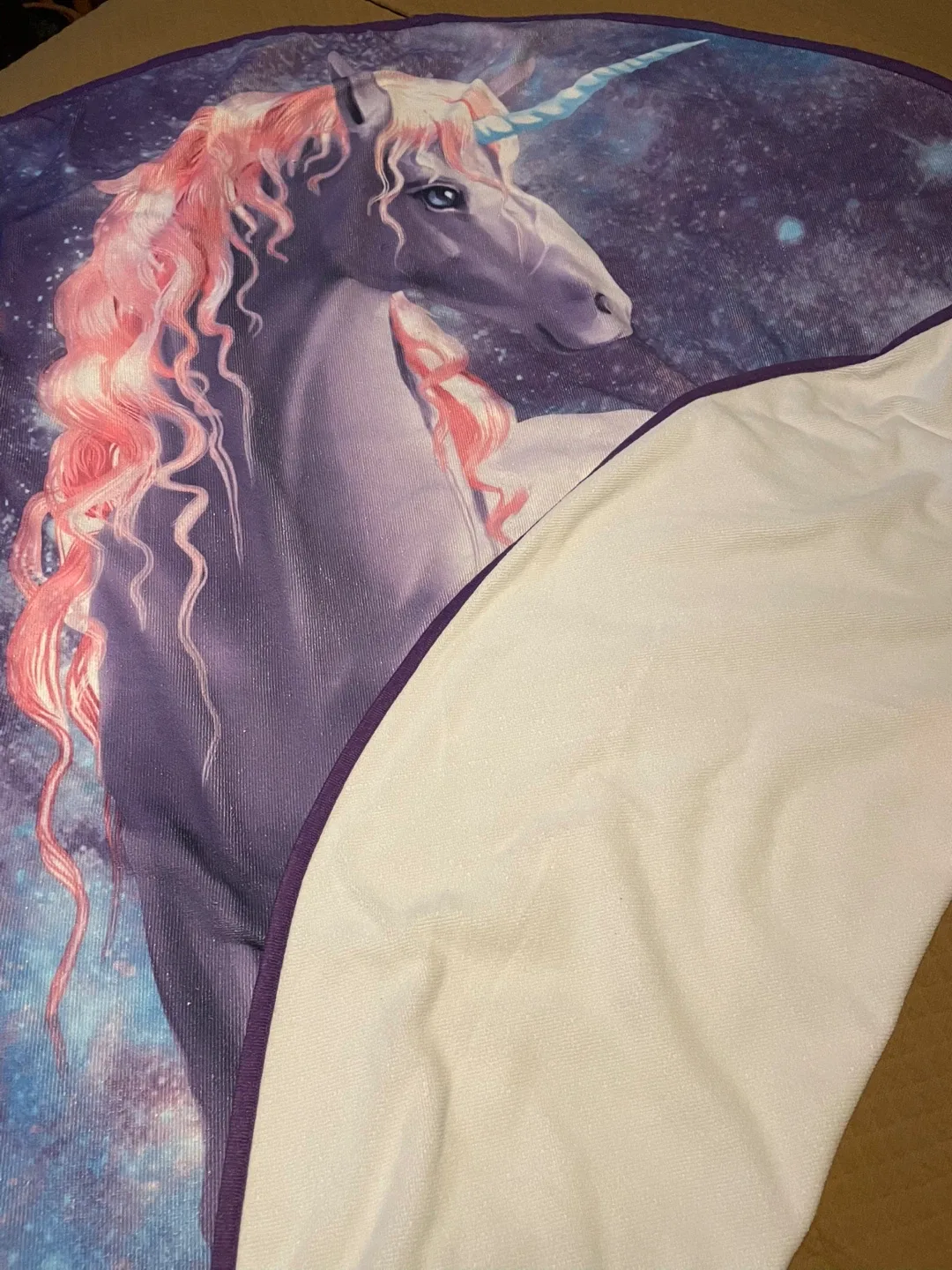 New Large Round Microfibre Unicorn Towel image indicator(3)