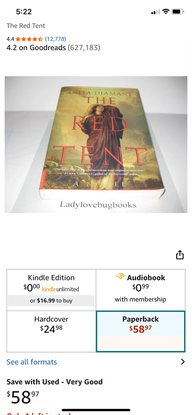 The Red Tent by Anita Diamant