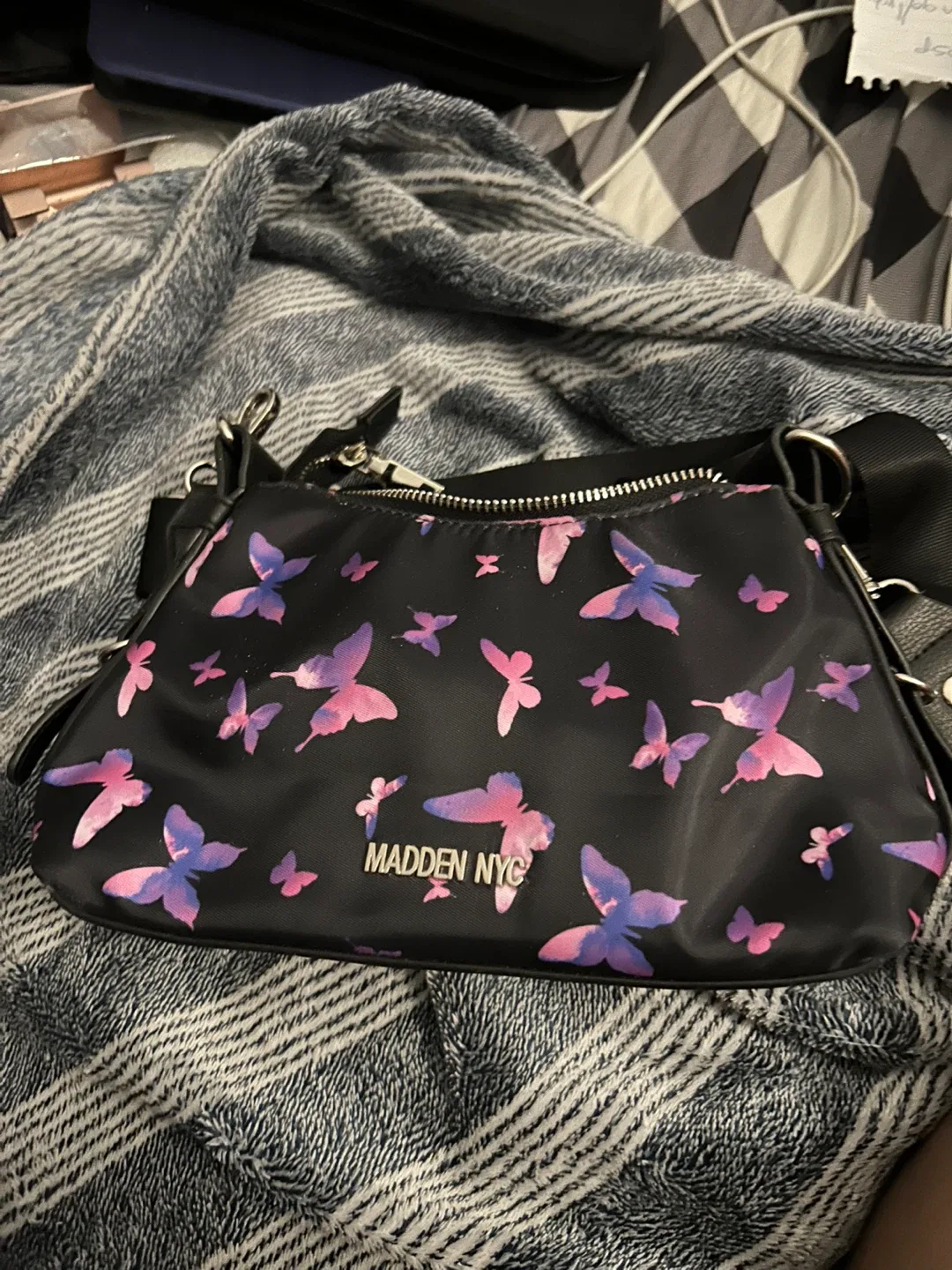 Madden NYC Butterfly Print Crossbody Bag thumbnail