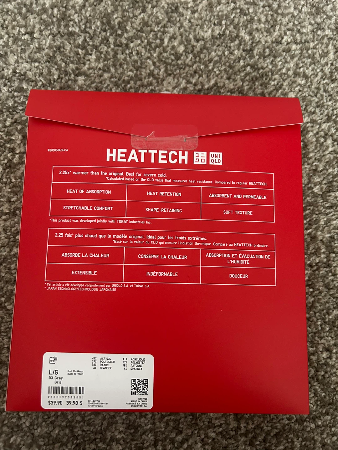 Uniqlo Heattech Ultra Warm Crew Neck L/G Gray - photo 2