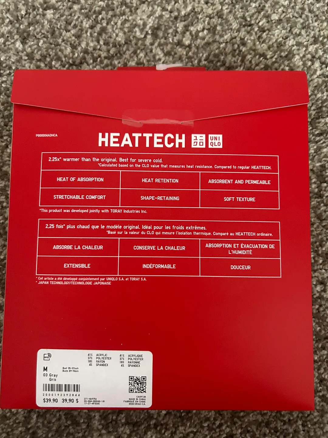 Uniqlo Heattech Ultra Warm T-shirt - Women's, Gray, M image indicator(2)