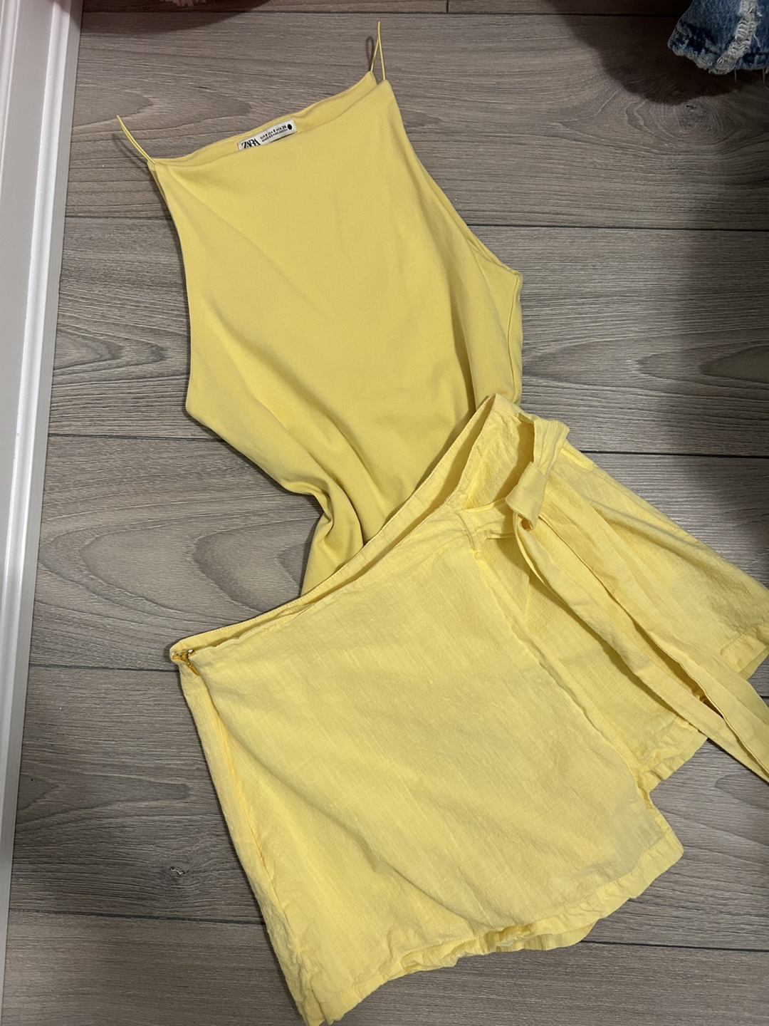 Zara Two-Piece Set - Yellow, Size Small