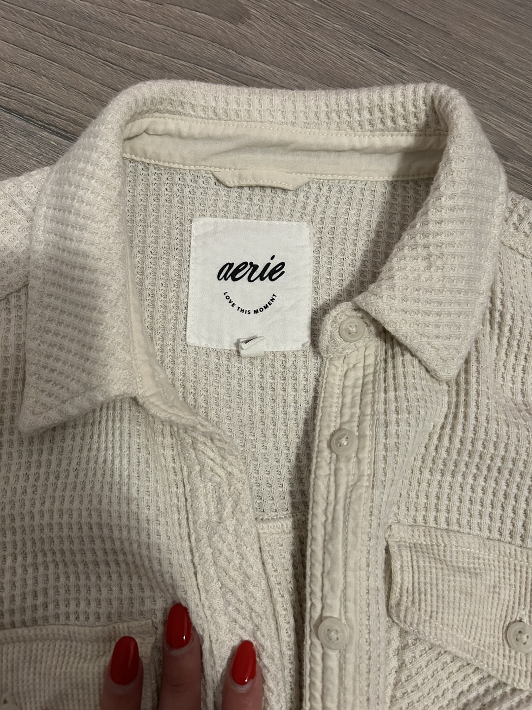 Aerie Waffle Knit Button-Up Shirt - photo 2