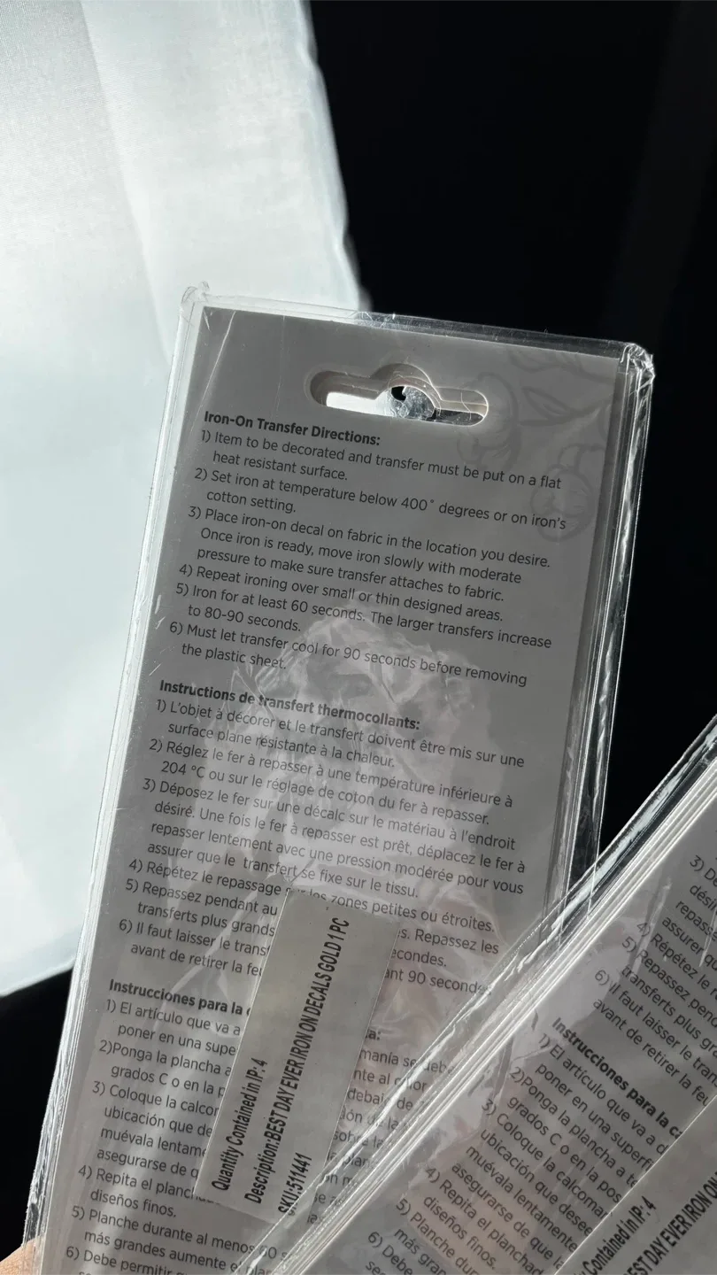 David Tutera “Best Day Ever” Gold Iron-On Vinyl Transfers image indicator(4)