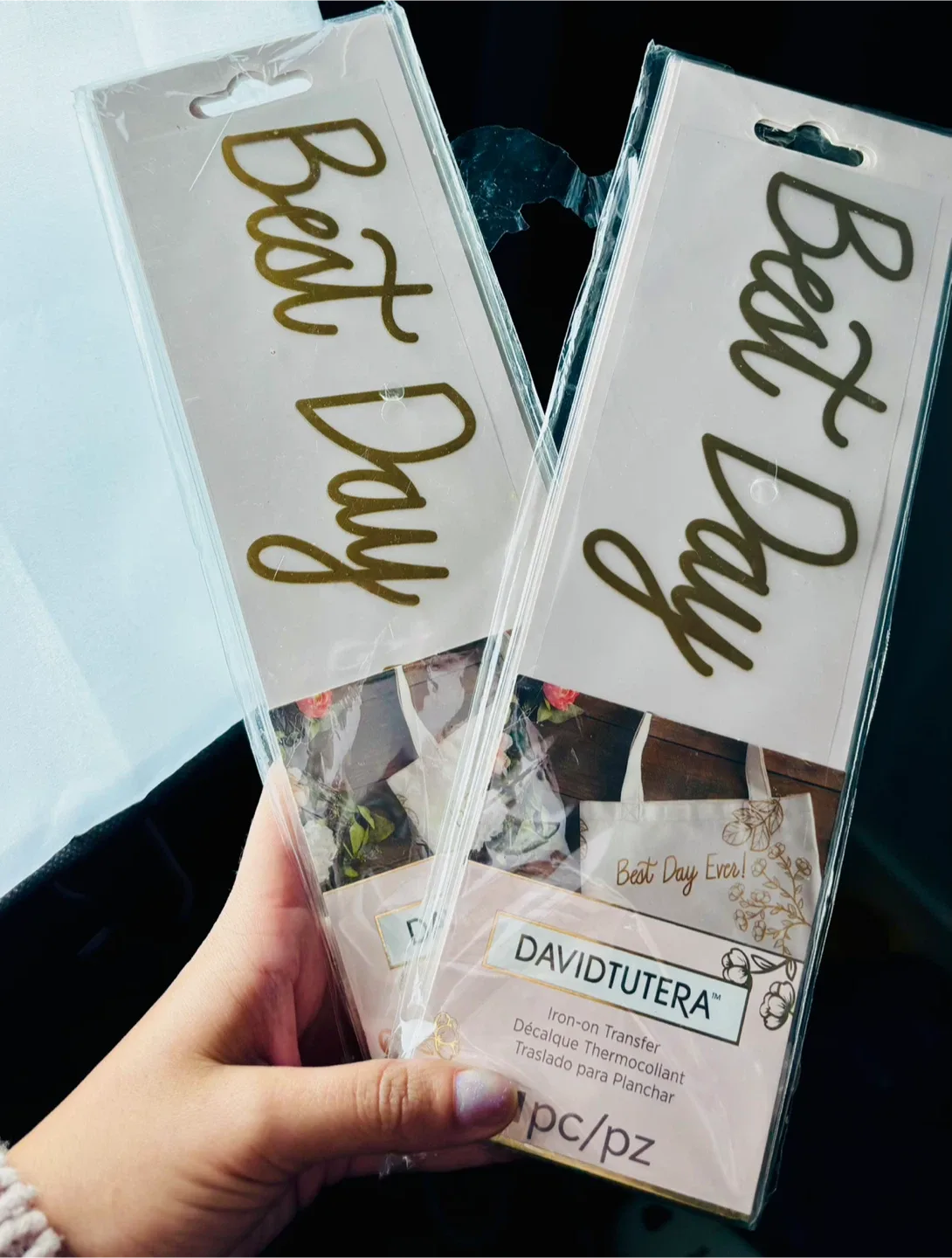 David Tutera “Best Day Ever” Gold Iron-On Vinyl Transfers image indicator(3)