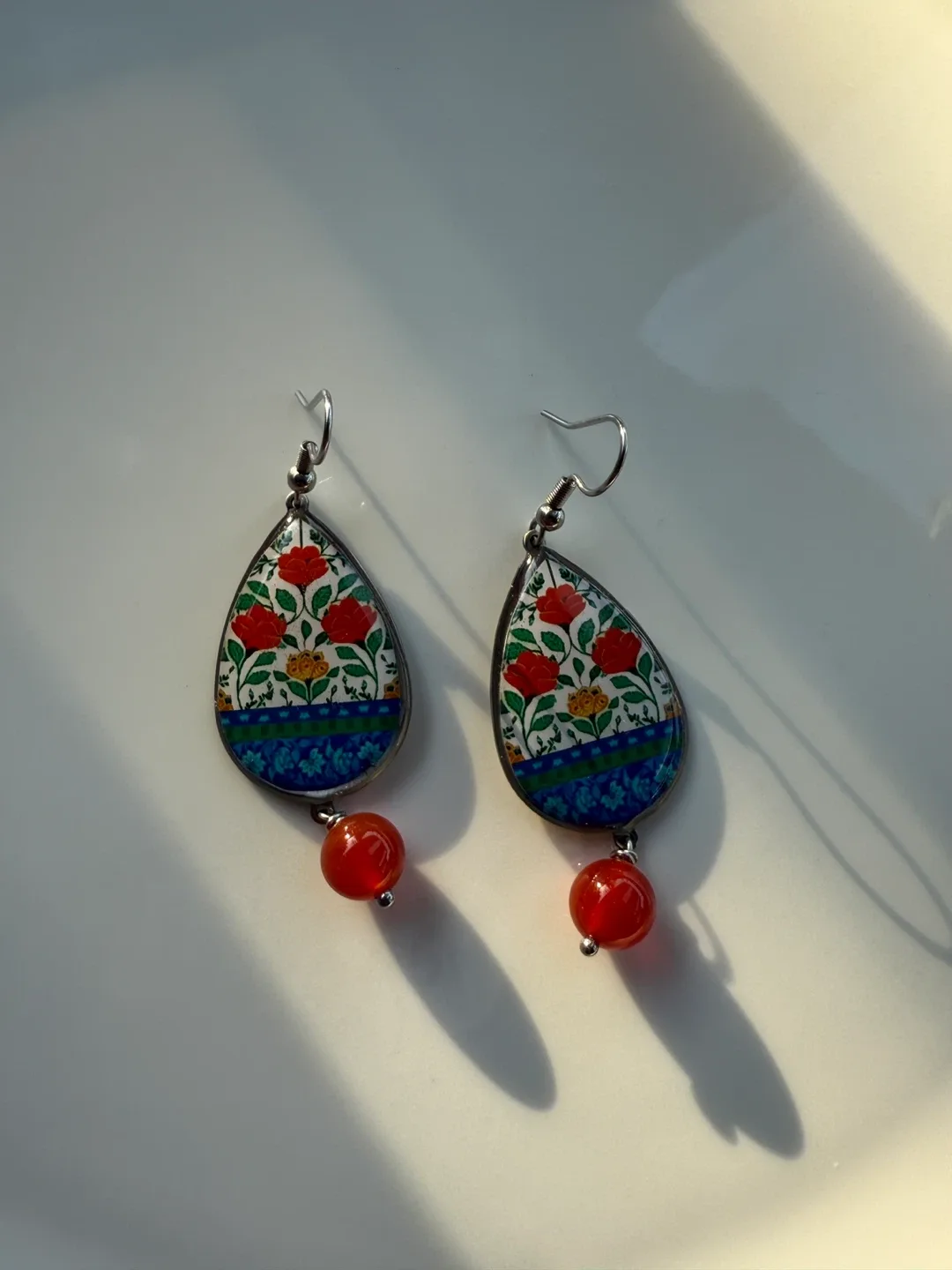 Floral Teardrop Earrings thumbnail