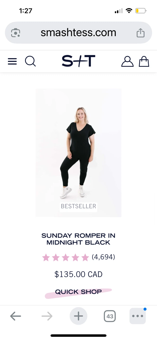 Smash + Tess Sunday Romper - Midnight Black, XS - photo 2
