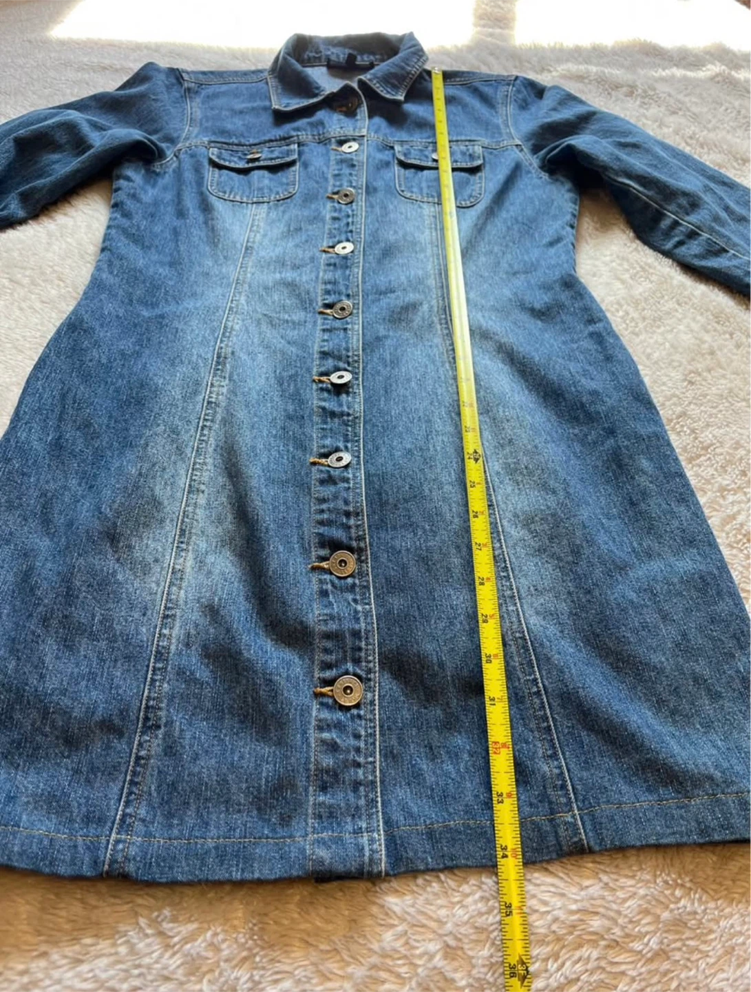 LADIES JEAN DRESS & VELVET SKIRT (Size Medium & Size 7) - photo 3