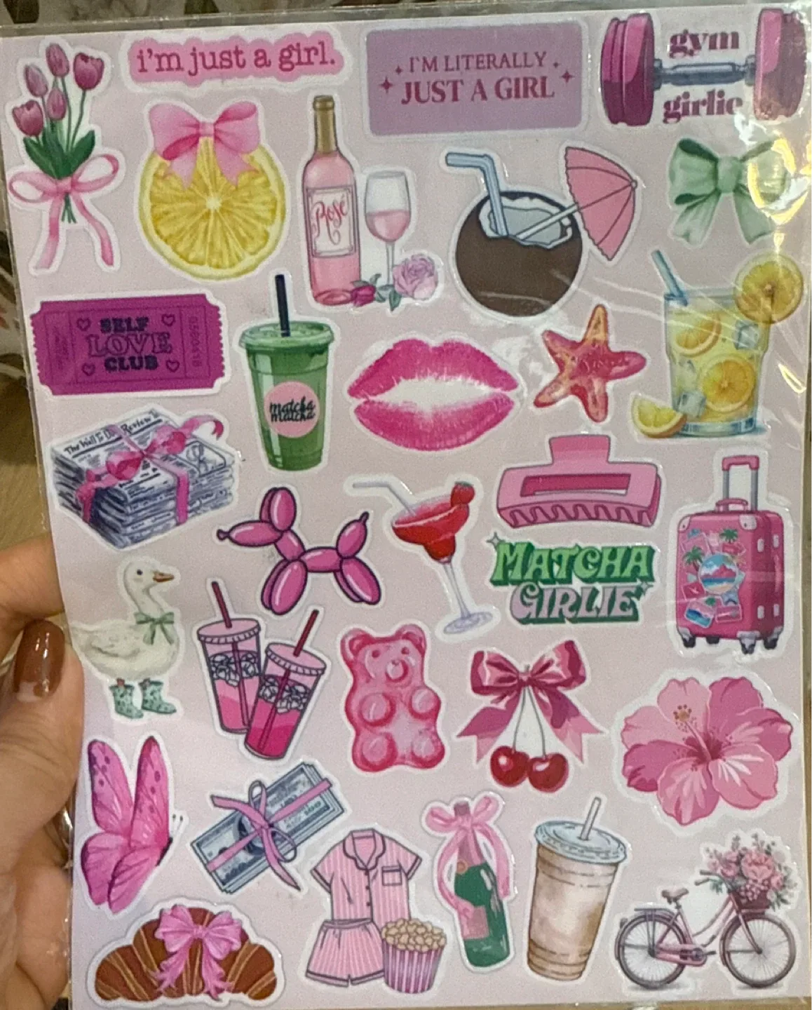 "Just a Girl" Sticker Sheet thumbnail