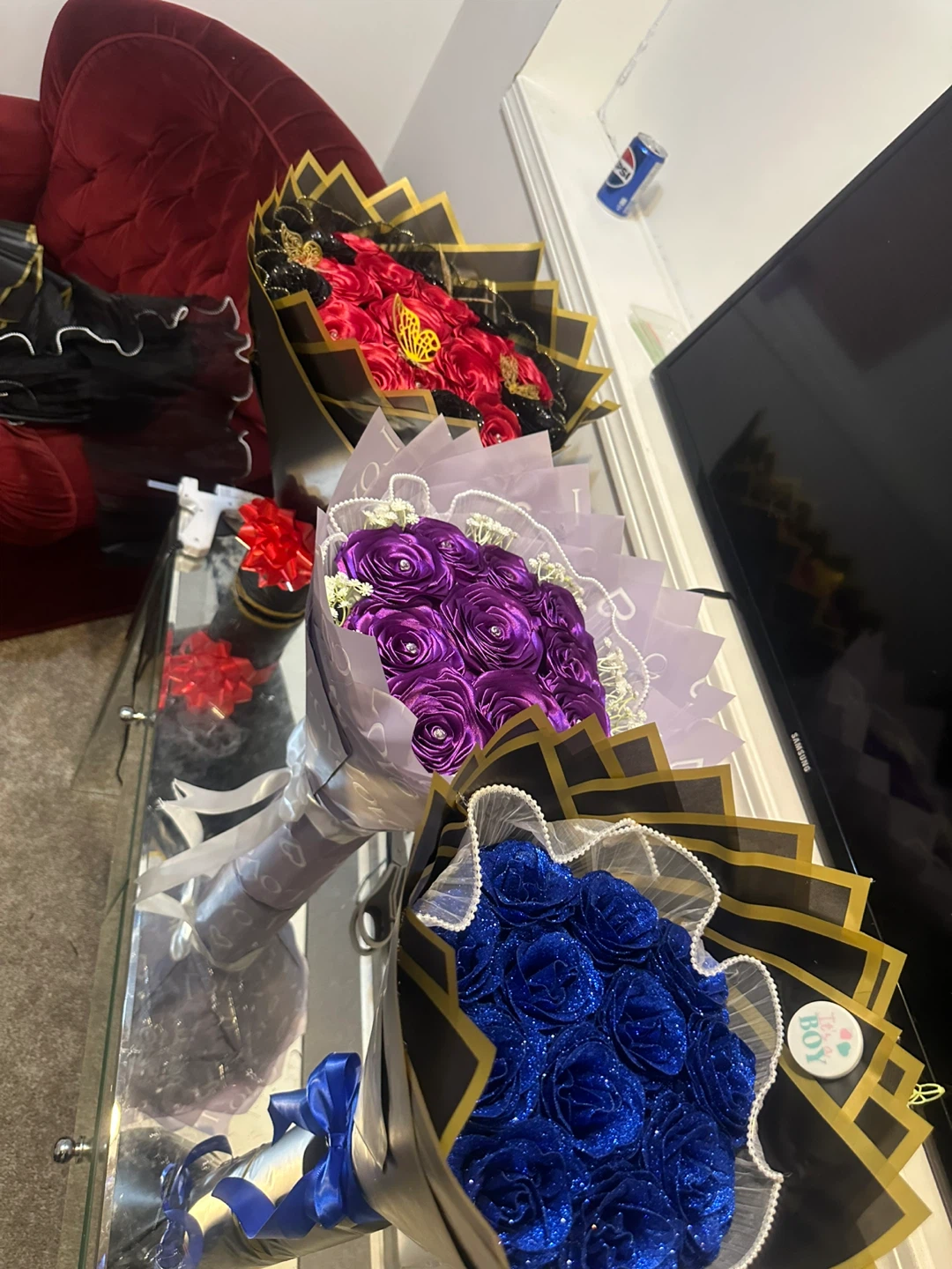 Ribbon flowers