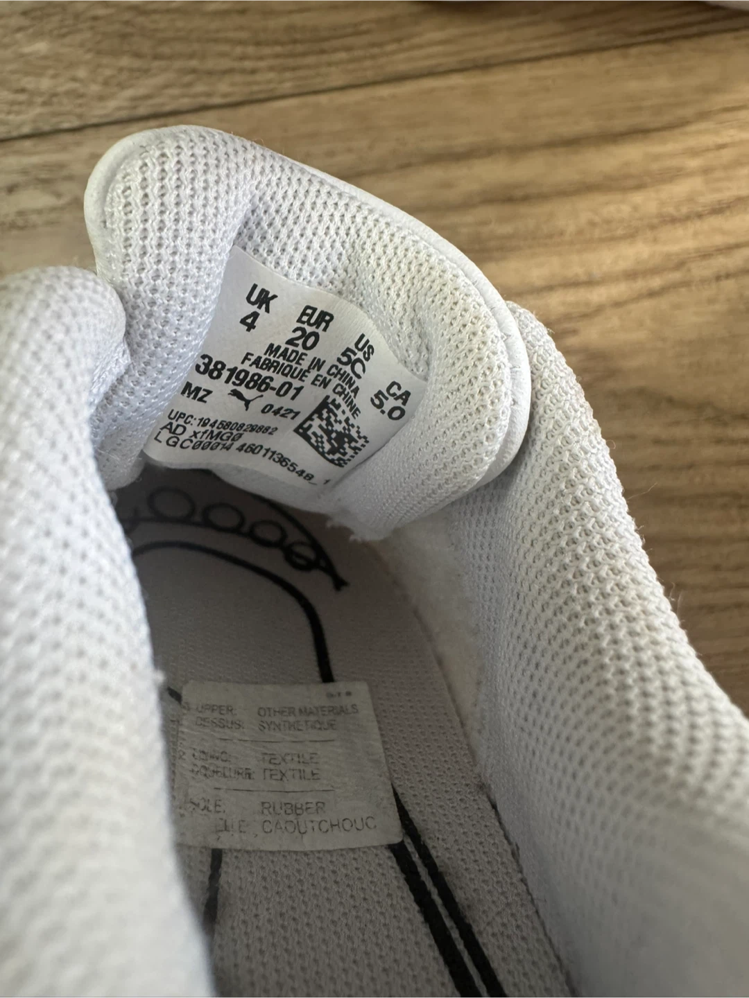 Puma Toddlers White Sneakers - Size 5C - photo 3