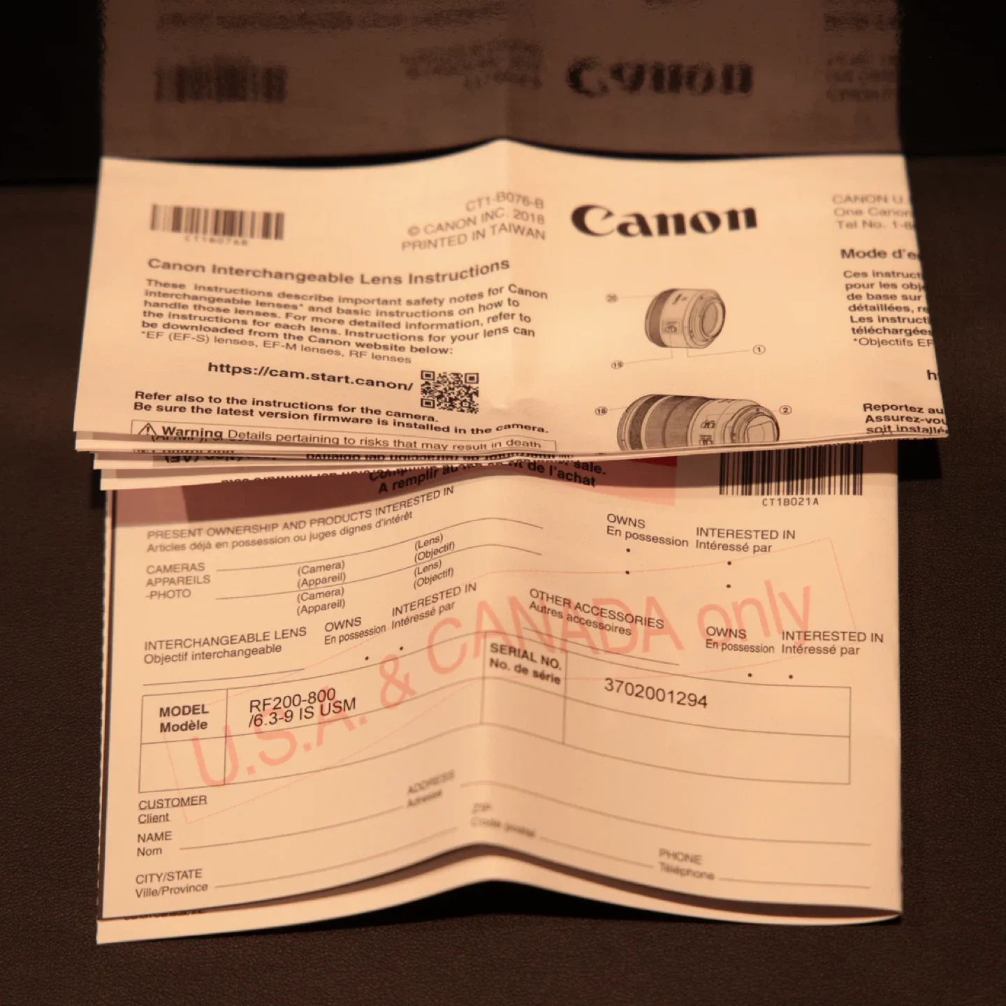 Canon RF 200-800mm F6.3-9 IS USM Lens image indicator(10)