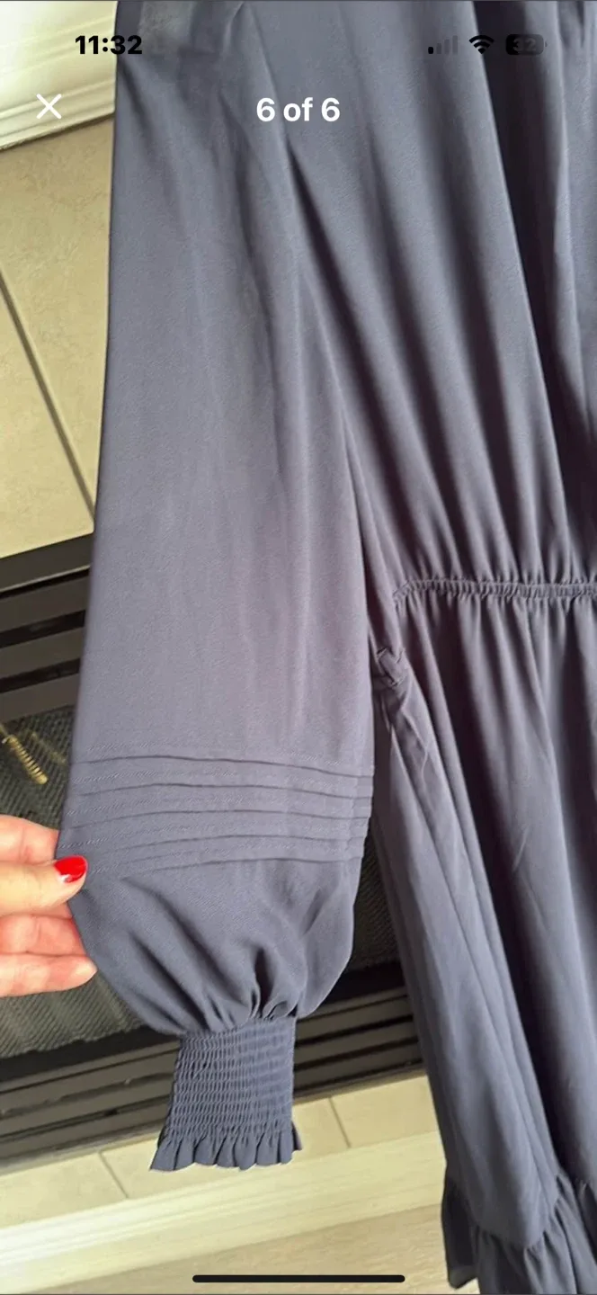 Joan Curve Pintucked Midi Frill Dress - Size 16 image indicator(3)