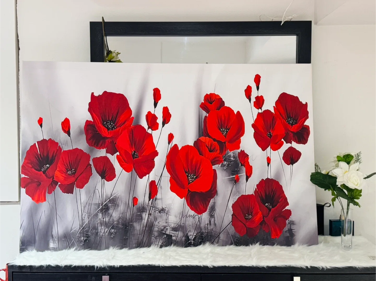 Red Poppy Flower Canvas Wall Art image indicator(2)