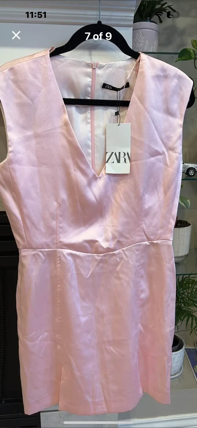 Brand New Zara Pink Dress Size L image indicator(3)