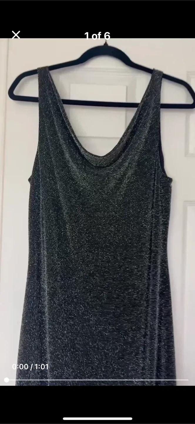 Sparkly Black Maxi Dress thumbnail