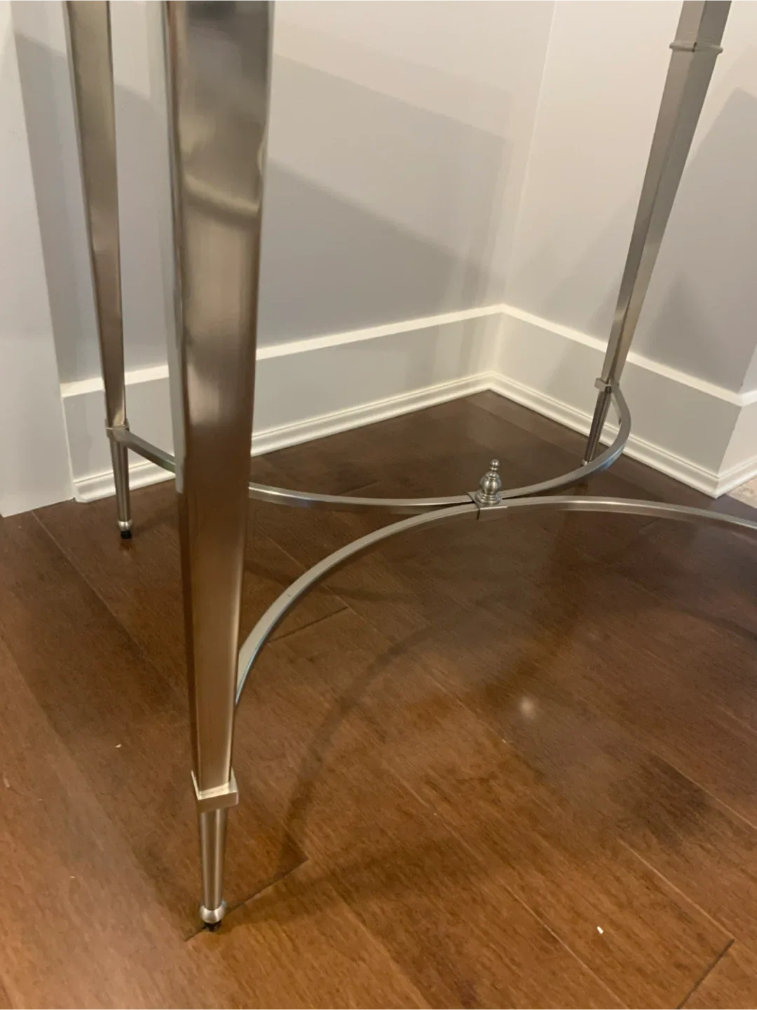 Silver Metal & Glass Side Table image indicator(2)