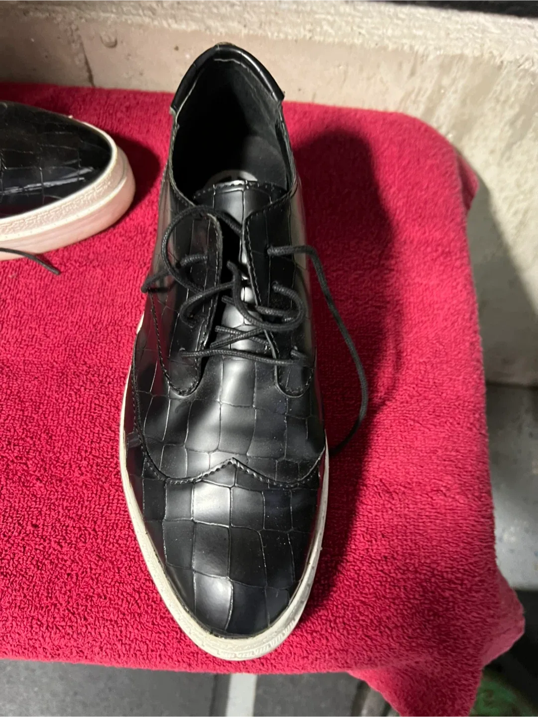 Black Leather-Look Dress Shoes image indicator(2)