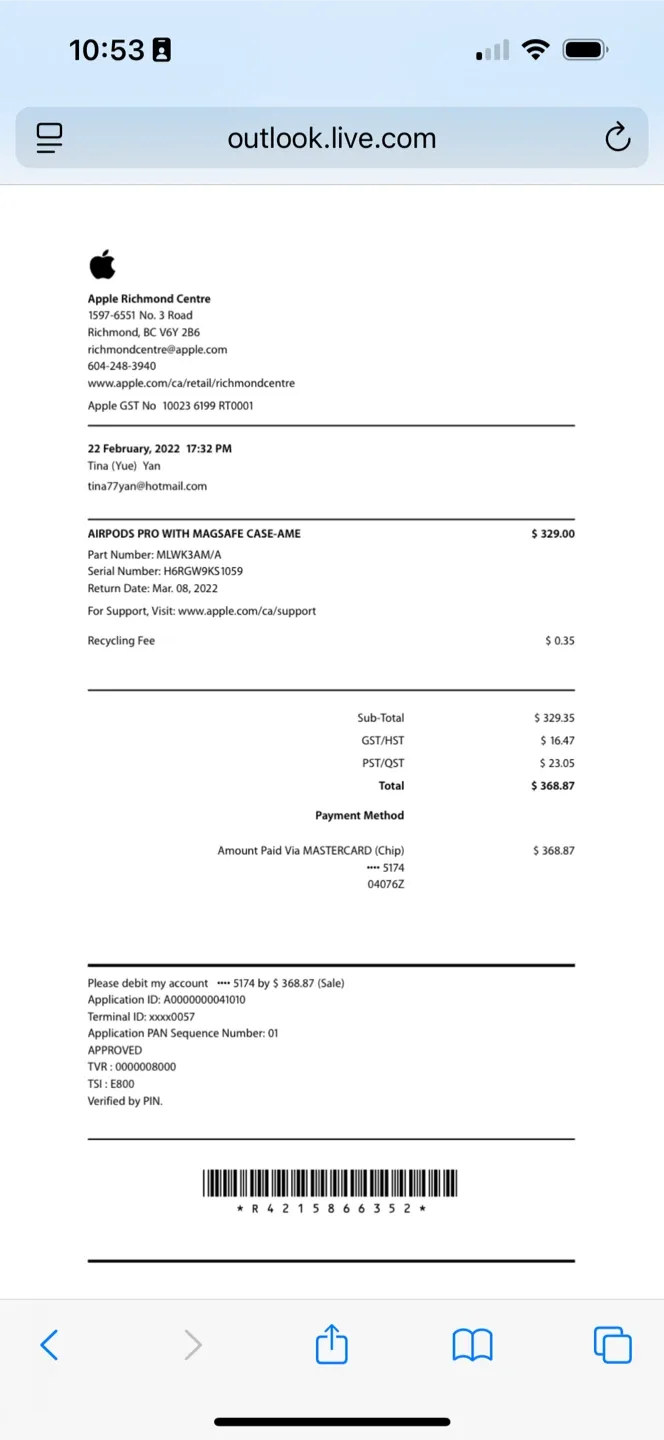 Apple AirPods Pro (1st gen) with MagSafe Case image indicator(5)