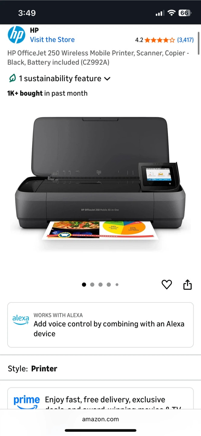 HP OfficeJet 250 Mobile All-in-One Printer - photo 4