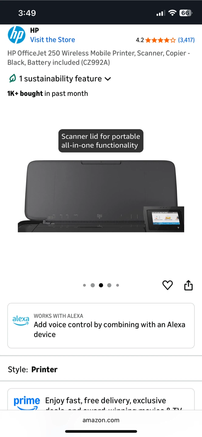 HP OfficeJet 250 Mobile All-in-One Printer - photo 5