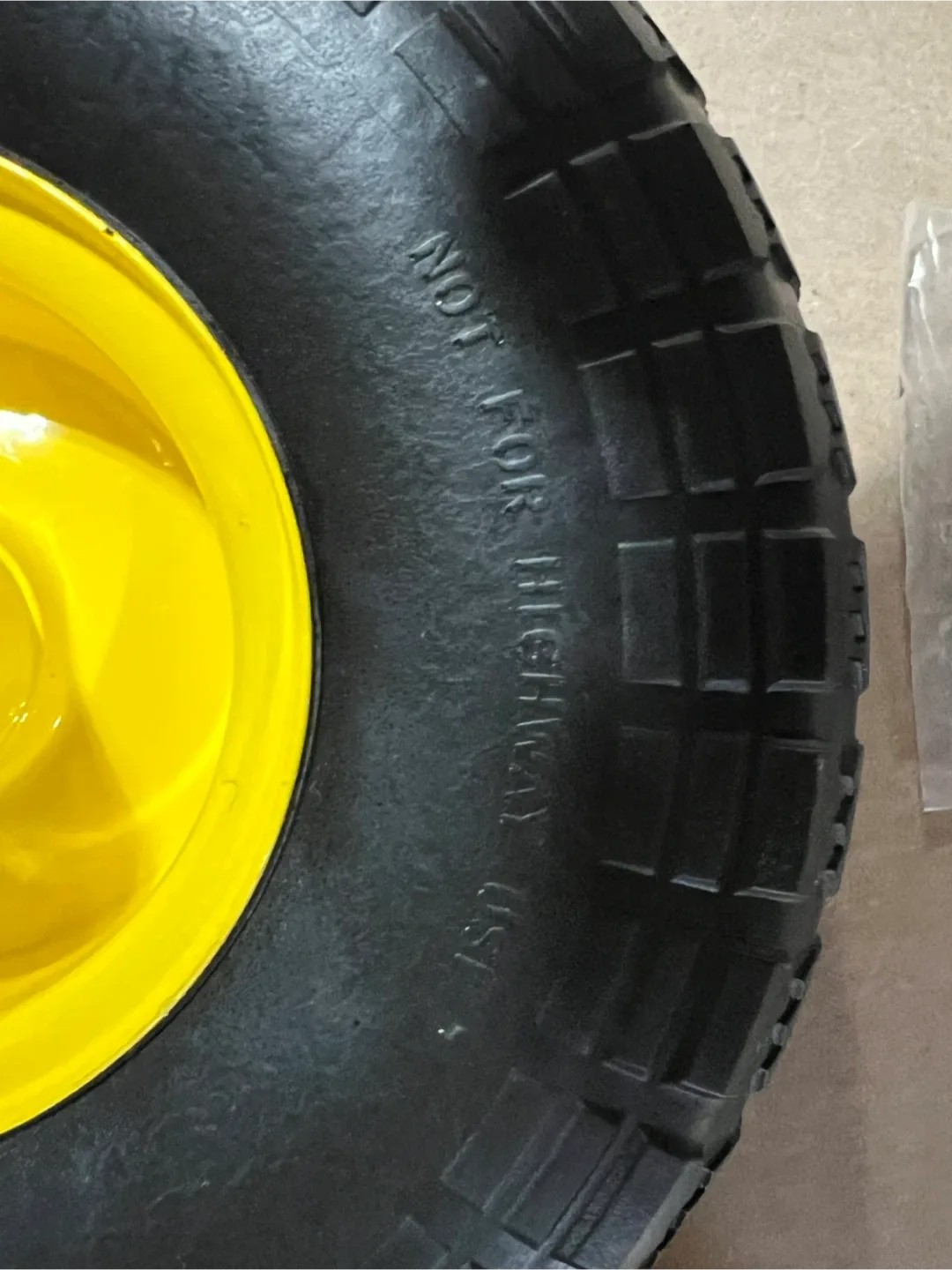 Pair of 4.10/3.50-4 Yellow Wheels - New image indicator(2)