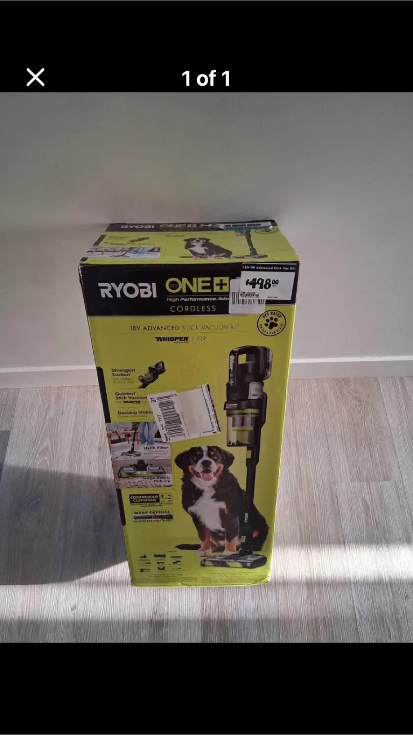 Ryobi ONE+ 18V Advanced Stick Vacuum Kit - NEW