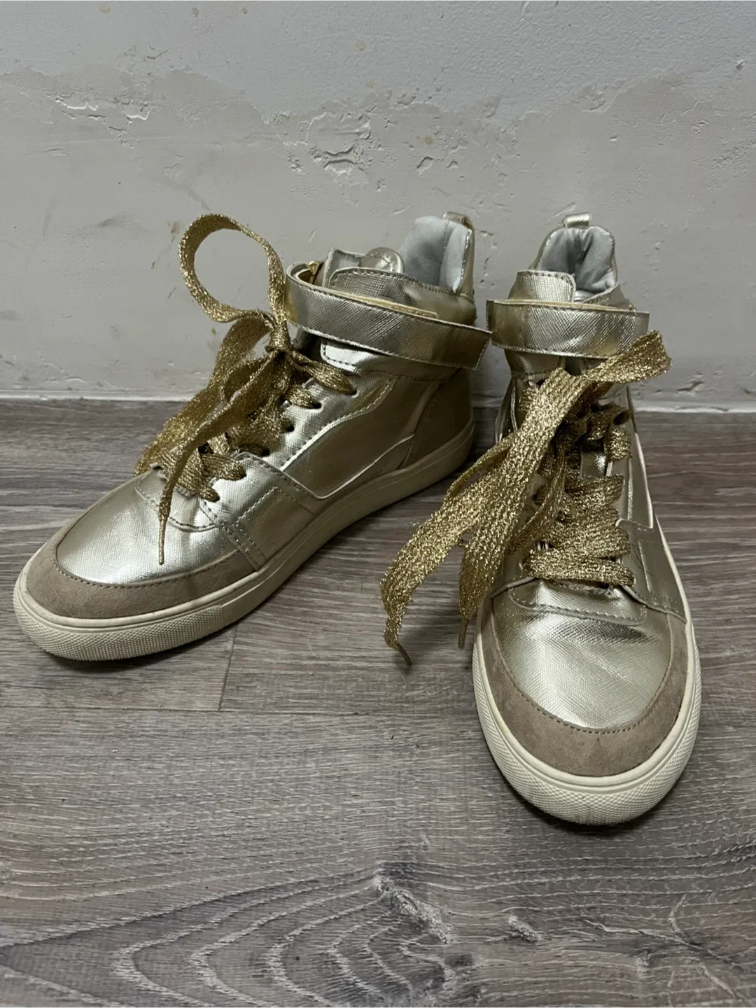 Madden Girl Gold High Top Sneakers image indicator(2)