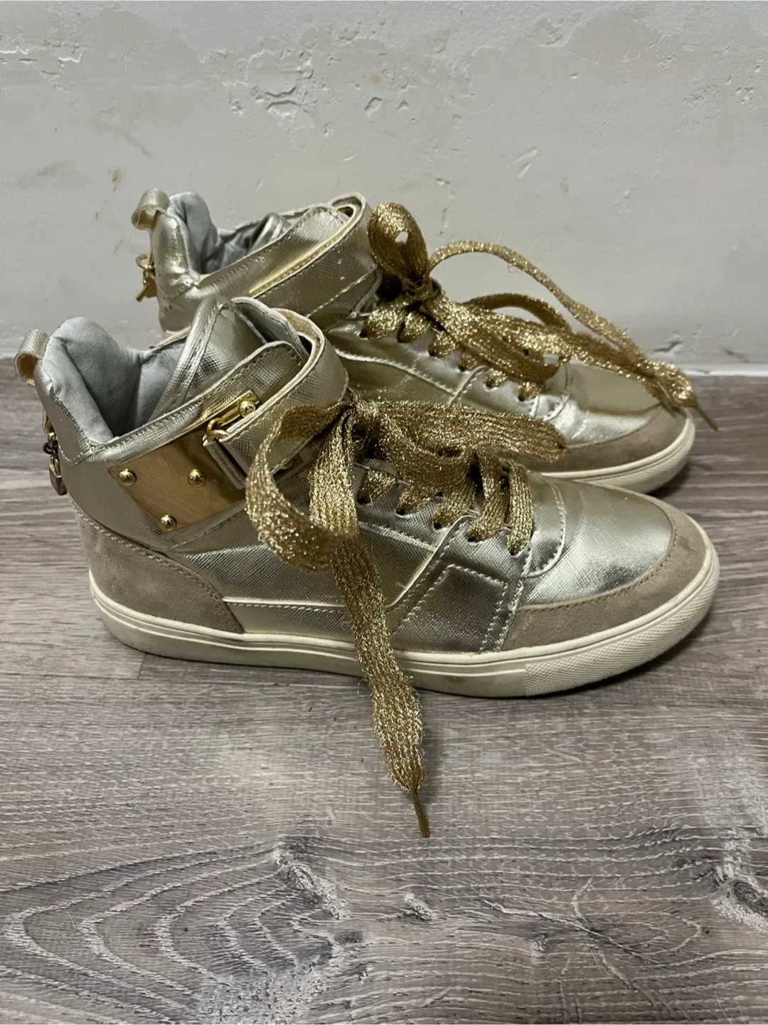 Madden Girl Gold High Top Sneakers image indicator(6)
