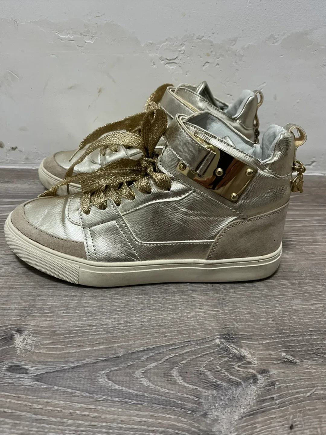 Madden Girl Gold High Top Sneakers image indicator(4)