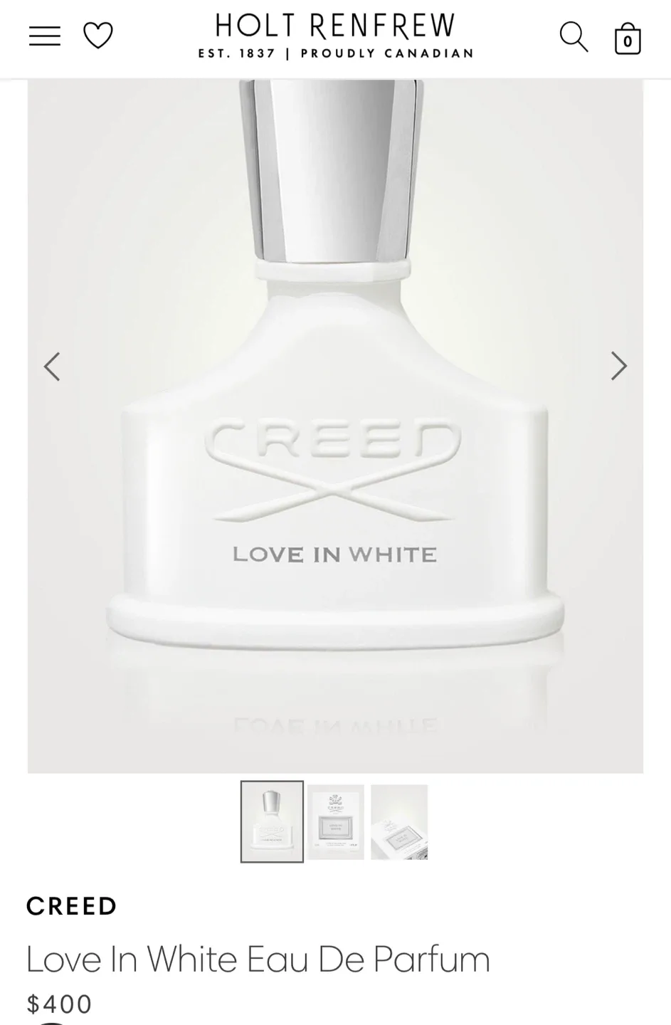(Retail $497) New Creed Love In White Eau De Parfum 30ml image indicator(2)