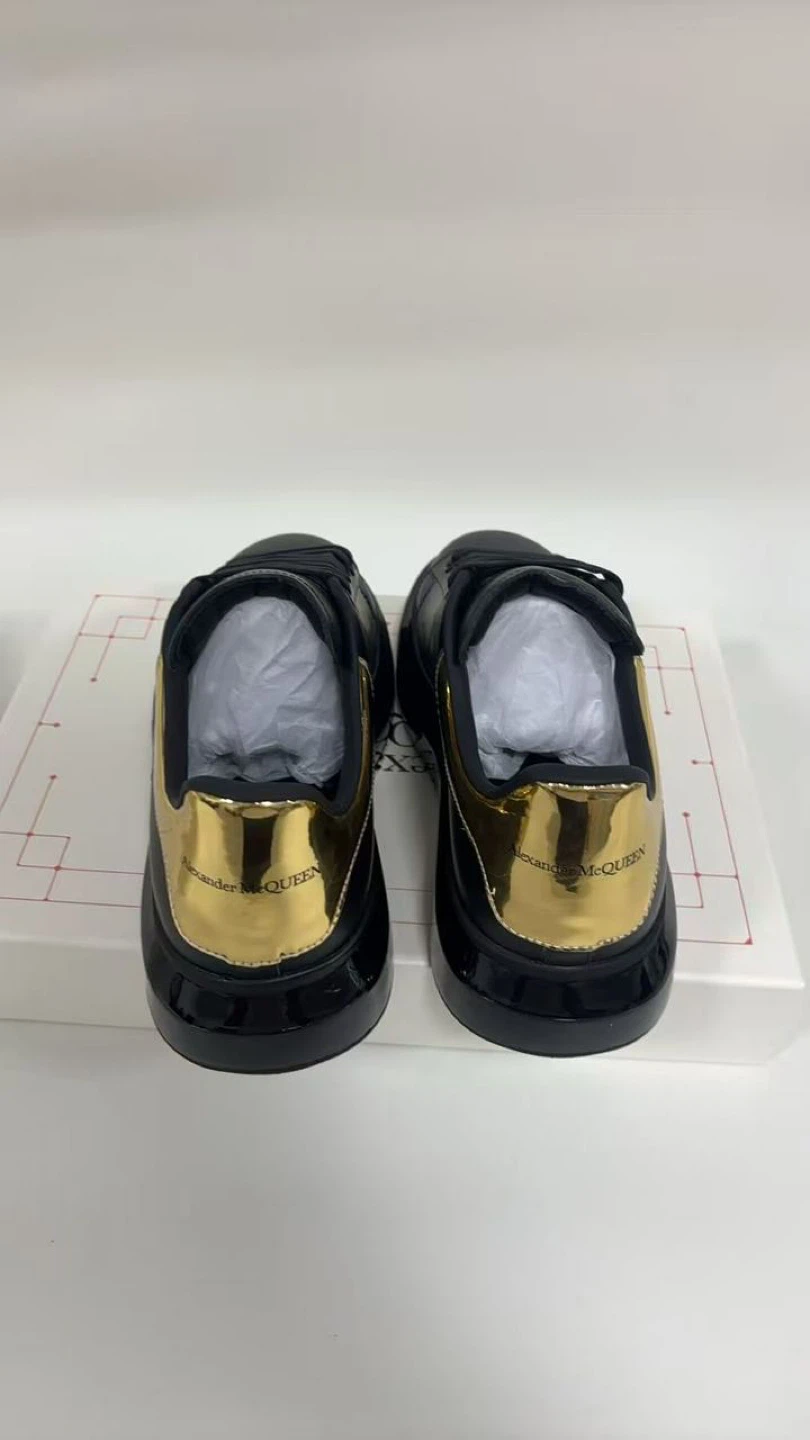 Alexander McQueen Black/Gold Sneakers - photo 4