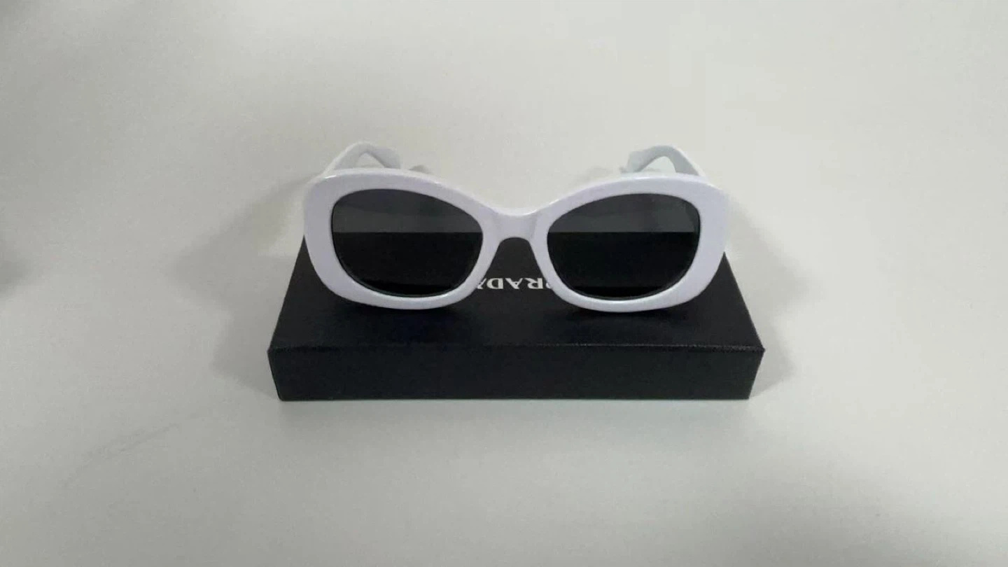 Prada White Sunglasses with Box